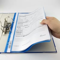 D.RECT Dosar cu șină A4, 10 bucăți (5 culori, 2 din fiecare) – Dosar din plastic PP cu șină metalică și perforație standard, copertă frontală transparentă 4