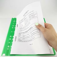 D.RECT Dosar cu șină A4, 10 bucăți (5 culori, 2 din fiecare) – Dosar din plastic PP cu șină metalică și perforație standard, copertă frontală transparentă 2