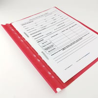 D.RECT Dosar cu șină A4, 10 bucăți (5 culori, 2 din fiecare) – Dosar din plastic PP cu șină metalică și perforație standard, copertă frontală transparentă 3