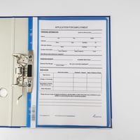 D.RECT Dosar cu șină A4, 10 bucăți (5 culori, 2 din fiecare) – Dosar din plastic PP cu șină metalică și perforație standard, copertă frontală transparentă 7
