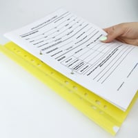 D.RECT Dosar cu șină A4, 10 bucăți (5 culori, 2 din fiecare) – Dosar din plastic PP cu șină metalică și perforație standard, copertă frontală transparentă 5