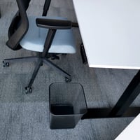D.RECT uredska košara za papir 18 litara, metalna žičana mrežasta kanta, četvrtasta, crna, stolna kanta za smeće 7
