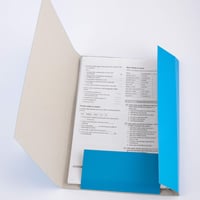 D.RECT Kartónový zakladač s gumičkou, 300 g, modrý, balenie 25 ks, poštová zložka na archiváciu dokumentov 3