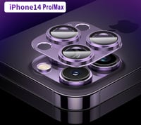 Protecție lentilă cameră D.SKING pentru iPhone 14 Pro / 14 Pro Max din sticlă securizată, 2 buc. - negru 5