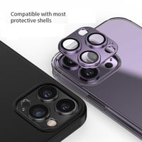 Protecție lentilă cameră D.SKING pentru iPhone 14 Pro / 14 Pro Max din sticlă securizată, 2 buc. - negru 4