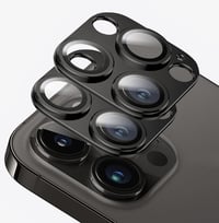 Protecție lentilă cameră D.SKING pentru iPhone 14 Pro / 14 Pro Max din sticlă securizată, 2 buc. - negru 1