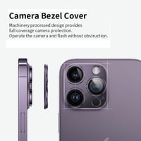 Protecție lentilă cameră D.SKING pentru iPhone 14 Pro / 14 Pro Max din sticlă securizată, 2 buc. - negru 3
