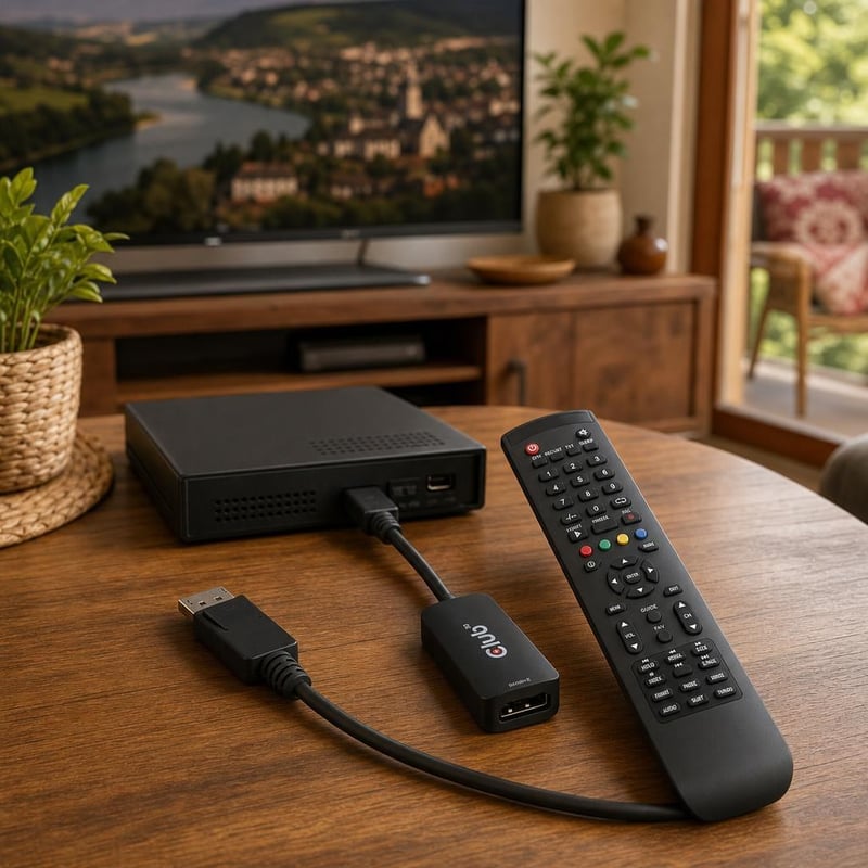 TV set za ponovno pokretanje: 1x zamjenski daljinski + 1x aktivni DP-HDMI adapter