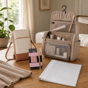 Organizator birou pentru navetă: 10 folii A4 + geantă telefon + portcard RFID + portfard