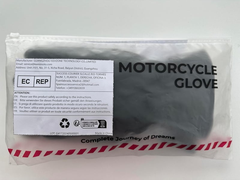 KEMIMOTO Nyári Motoros Kesztyű Érintőképernyős, Csuklóvédős, Férfi L-es Fekete