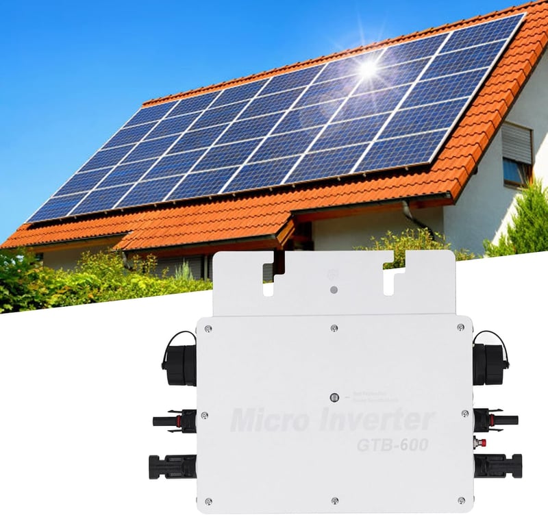 Napelemes mikroinverter 600W, WiFi-s, IP65 vízálló, 120-230V