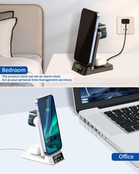 Apple 4 az 1-ben vezeték nélküli töltőállomás iPhone, iWatch és AirPods készülékekhez, 18W gyorstöltővel 5