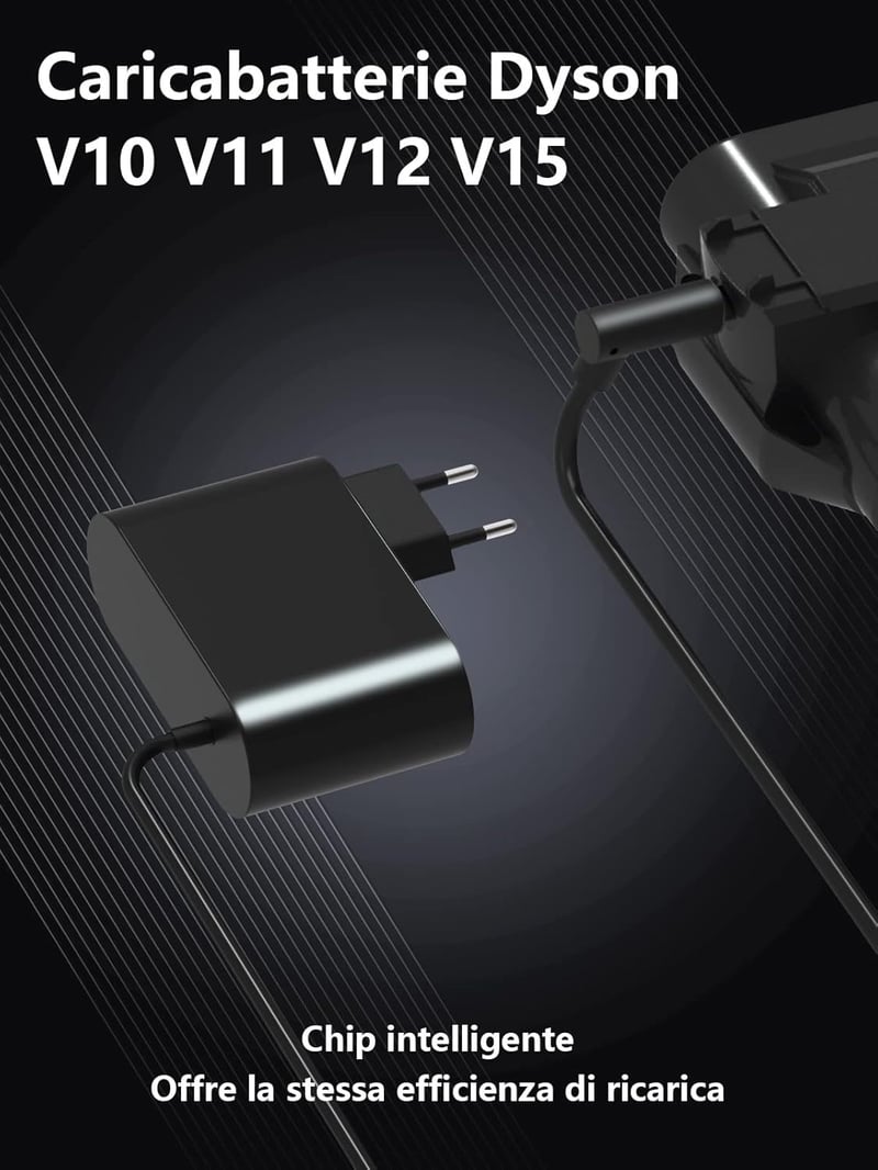 MJXYXCDH 30.45V 1.1A Töltő Dyson V10/V11/V12/V15 Vezeték Nélküli Porszívókhoz - Kompatibilis Cyclone/Absolute/Animal Modellekkel, 1.8m Kábel