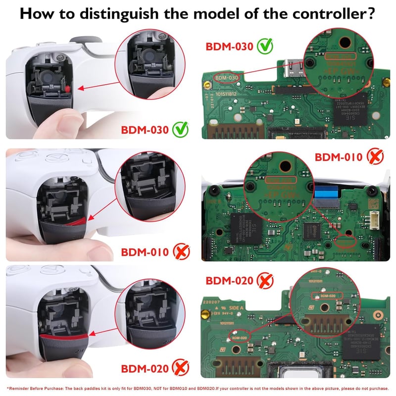 PS5 kontroller programozható hátsó gombkészlet - 4 db fekete paddle, BDM 030/040 kompatibilis