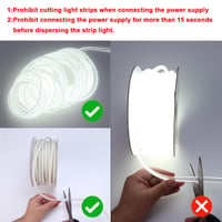 BENLUN 20m-es Vízálló COB LED Szalag, 6000K Hideg Fehér, IP65 Védelemmel, Flexibilis Vágható, 220V-os, Transzformátor Nélküli, Dugóval, Épít 6