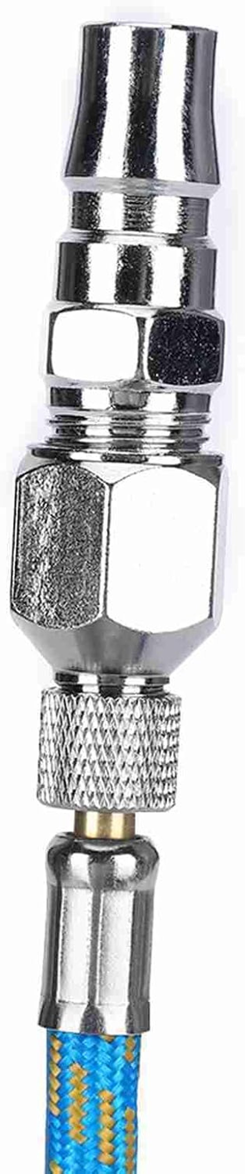 Cocoarm Nylon Légecset Tömlő Adapter Készlet - 1,83m Flexibilis Levegőcső 1/8"-1/4" Csatlakozókkal Festékszóróhoz, Kompresszorhoz - Kék-Sárg