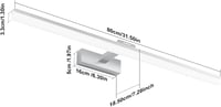 Klighten LED Tükör Világítás 24W - 80cm Ezüst Fürdőszobai Lámpa IP44 Vízálló 6000K Hideg Fehér 1170LM 180° Forgatható Fali Tükörlámpa 7