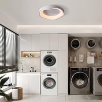 meibeileil Minimál LED Mennyezeti Lámpa 40cm - Négyzet Alakú Dimmelhető Üveg Lámpatest 36W 1600lm 3500K Meleg Fény Nappaliba, Hálóba, Konyhá 6