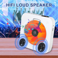 Liphier Hordozható Bluetooth CD Lejátszó - Asztali HiFi Hangszórós Zenelejátszó LED Kijelzővel, Porvédelemmel és Távirányítóval 5