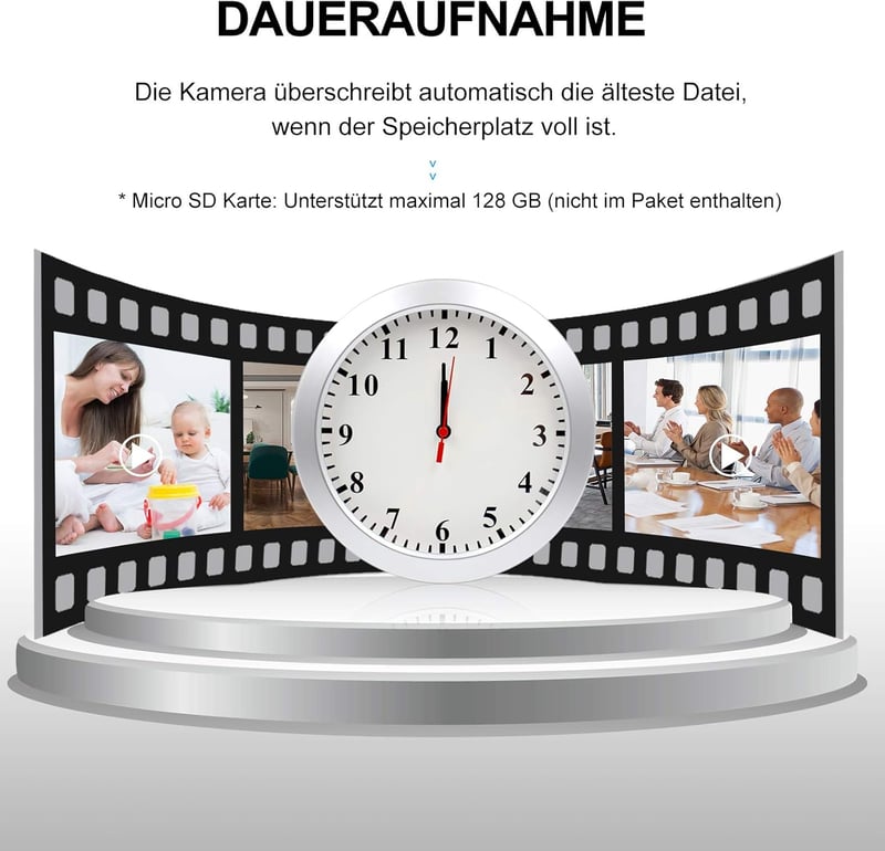 KAMREA HD1080P Mini Rejtett Kamera Mozgásérzékelővel Otthoni és Irodai Megfigyelésre
