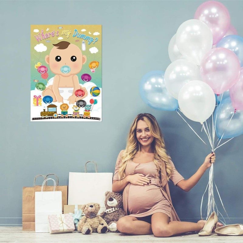 Babaváró Buli Kellék: 24 Vidám Cumi Matrica Szett