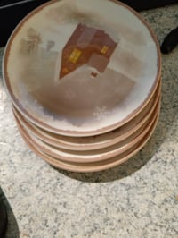Set de masă de Crăciun H&H Cinnamon Glow din ceramică cu decorațiuni în stil nordic, set parțial de 11 piese (incomplet, din set) 4