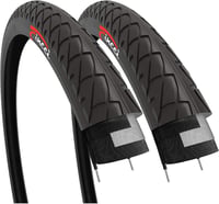 Fincci 26 x 2,10 Slick Kerékpárgumi - Városi, Országúti és MTB Kerékpárokhoz, Félsima Mintázattal, 54-559 ETRTO, Fekete Gumi, 40 PSI 1