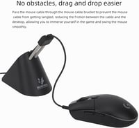 Sisyphy Gamer Egér Bungee - Fekete, 260g, Vezetéktartó 6