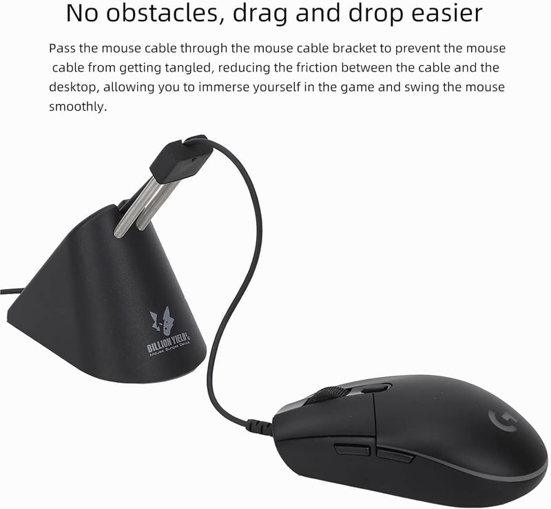 Sisyphy Gamer Egér Bungee - Fekete, 260g, Vezetéktartó