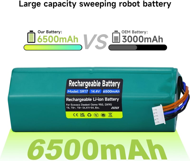 Yeedi és Ecovacs robotporszívókhoz 14.4V 6500mAh akkumulátor - Mspalocell