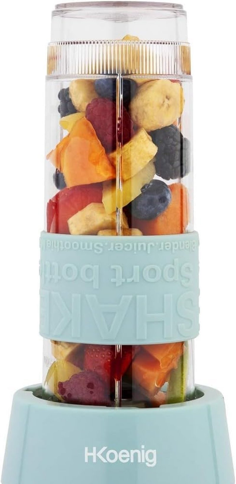 H.Koenig SMOO16 Kompakt Smoothie Készítő - 300W, BPA-mentes, 570ml, Pasztell Kék