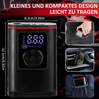 Hancaner 6000mAh-s Akkus Elektromos Pumpa 150PSI - Autó, Motor, Bicikli 7