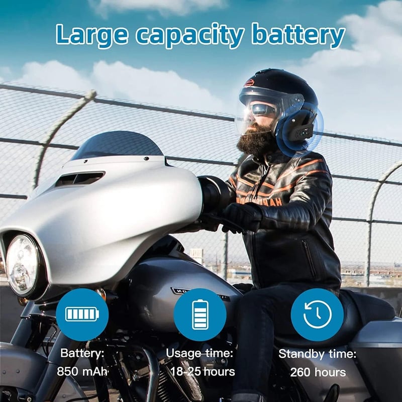 EJEAS V6 Motoros Bluetooth Headset 1200m Hatótávval - 6 Motoros Kommunikáció, DSP Zajszűrés, Vízálló Intercom Rendszer
