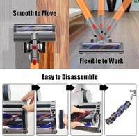 Dyson V7-V15 kompatibilis motoros turbókefe LED-fénnyel, szőnyegre és keménypadlóra 3