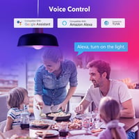 GY Alexa-kompatibilis E27 RGB okosizzó, 14W, Google Home-mal is működik - 1 pc., Wifi-g150-23w 5