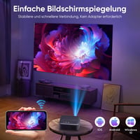 Puxinat AK-71 Natív 1080P WiFi6 Projektor - Elektromos Fókusz, 600ANSI, Kétirányú Bluetooth 5.2, 300" Vetítés, Okostelefon/Laptop/Konzol Kom 5
