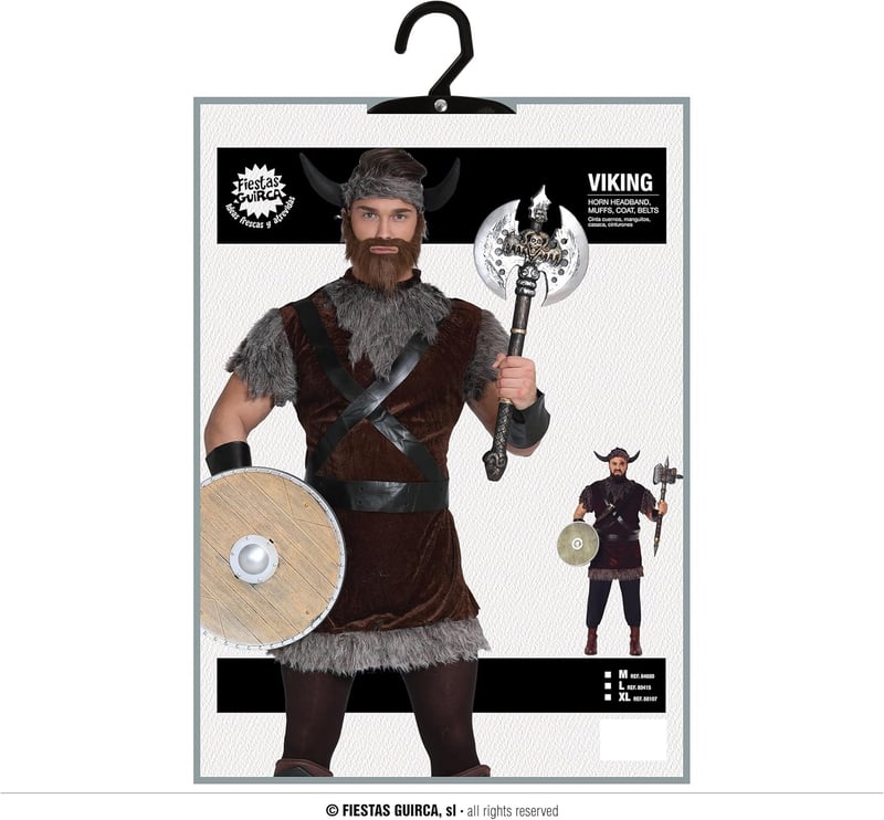 Viking király jelmez férfiaknak - középkori harcos kosztüm farsangra, M-es méret