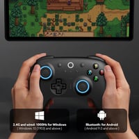 8Bitdo Ultimate 2 Vezeték Nélküli Kontroller PC és Android Eszközökhöz - MTR Joystick, RGB Fények, Állítható Ravaszok, Töltőállomás, Fekete 6