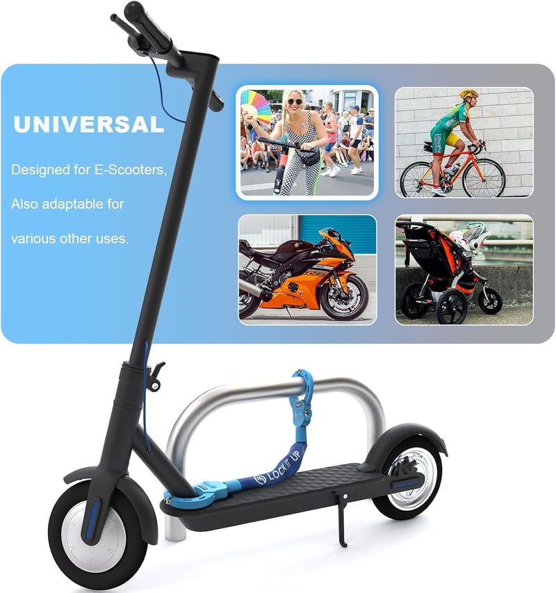 Mezelon 8 mm-es Bilincs Zár Elektromos Rollerhez | Acél Kerékpárzár | Robusztus Biztonsági Lakat E-Bike és Motor Védelemhez