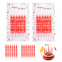 Ji liangli Pixel svijeće za tortu, 18 komada, crvene, TNT retro stil, rođendanske svijeće za torte, vjenčanja, maturalne zabave i proslave 2