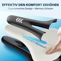 YOUNGDO Ergonomikus Kerékpár Nyereg, Memóriahabos Kényelmes Üléspárna, Vízálló, Légáteresztő, Ütéselnyelő, Férfi és Női Városi Biciklihez, F 2