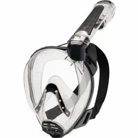 Cressi Duke Dry teljes arcú snorkel maszk átlátszó/fekete M/L méret — használat nyomai a maszkon és snorkelen (állapot: lásd a 2. képet) 1