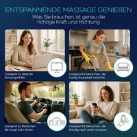 VOYOR-HEALTH Shiatsu Nyakmasszírozó Párna Melegítő Funkcióval, 6 Forgó Masszázsfejjel, Hát, Derék, Láb és Test Fájdalomcsillapításra, Otthon 3