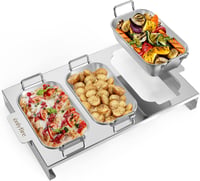 Weber 3 db-os rozsdamentes acél grillserpenyő készlet gázgrillhez, zöldséghez, húshoz 1