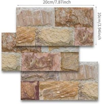 Öntapadós 3D tégla falmatrica szett - 24 db, 20x10 cm - Konyha és otthon dekorálásához 2