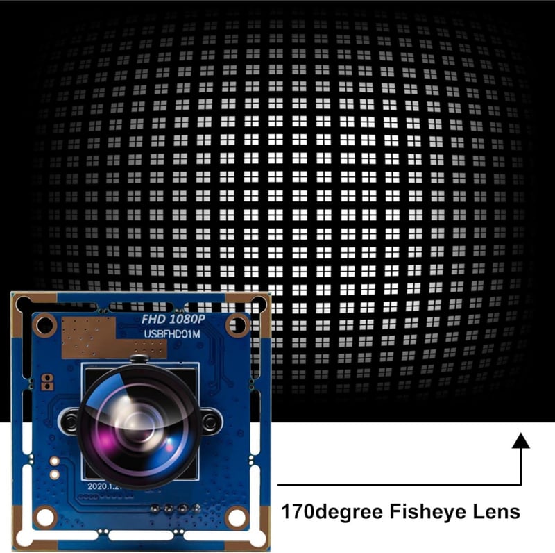 ELP 170° Fisheye USB Kamera 1080p HD - Robotokhoz, ATM-ekhez