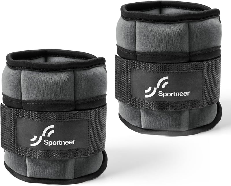 Sportneer Állítható Bokasúly Szett - Neoprén Súlypánt 0,45-1,6 kg/db (0,9-3,2 kg/pár) Erőnléti Edzéshez, Futáshoz, Otthoni Fitneszhez
