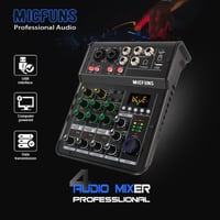 Behringer M4 Bluetooth DJ Keverő - 4 Csatornás Hordozható Stúdió és Karaoke Keverőpult 4