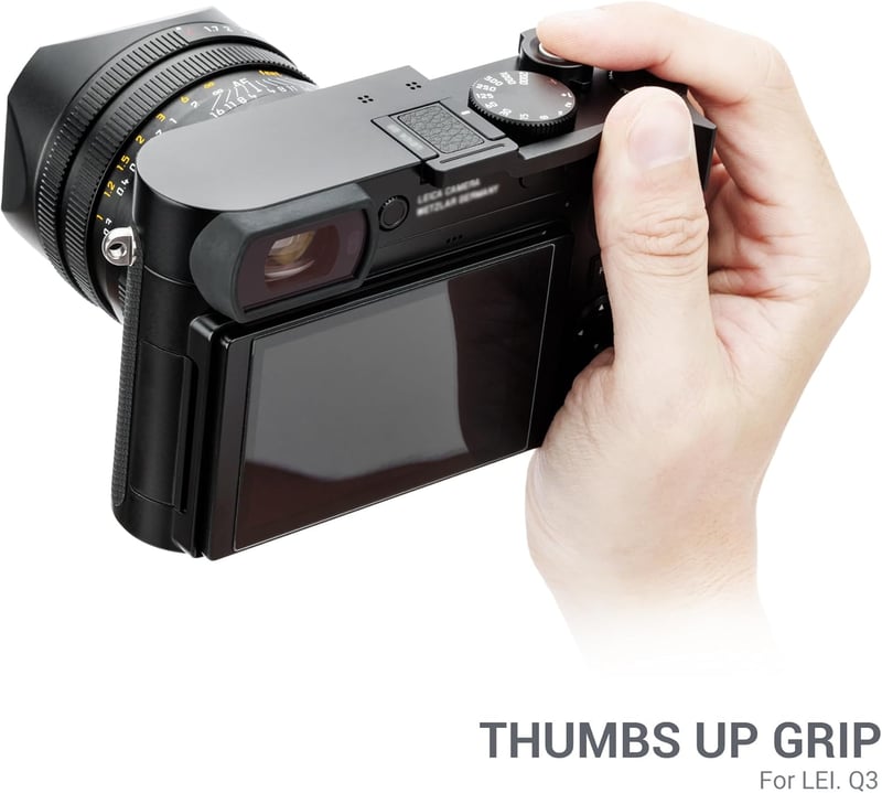 Leica Q3 fémmarkolat - JJC prémium hüvelykujjtámasz jobb fogásért