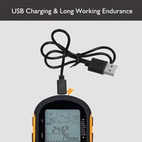Yosoo GPS Magasságmérő Iránytű - Vízálló, Többfunkciós Outdoor Műszer USB Töltéssel 5